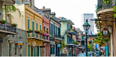 The French quarter in New Orleans