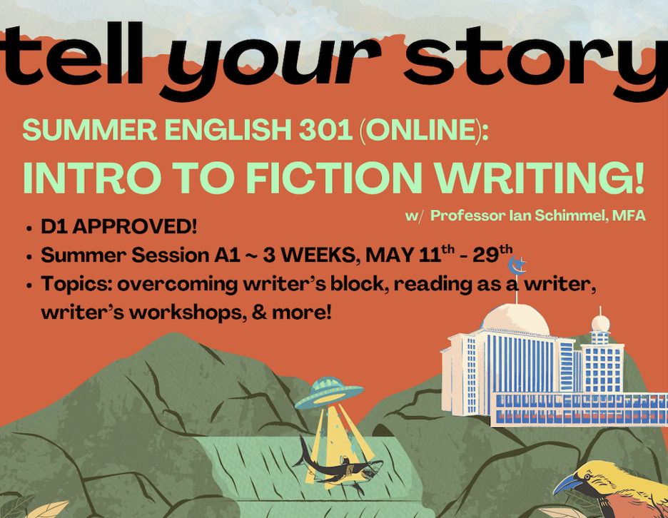ENGL 301 ONLINE SUMMER 2026 Schimmel poster
